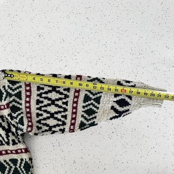 Lake Harmony USA Vintage Cotton Cardigan Sweater Geometric Southwestern L - Picture 6 of 8